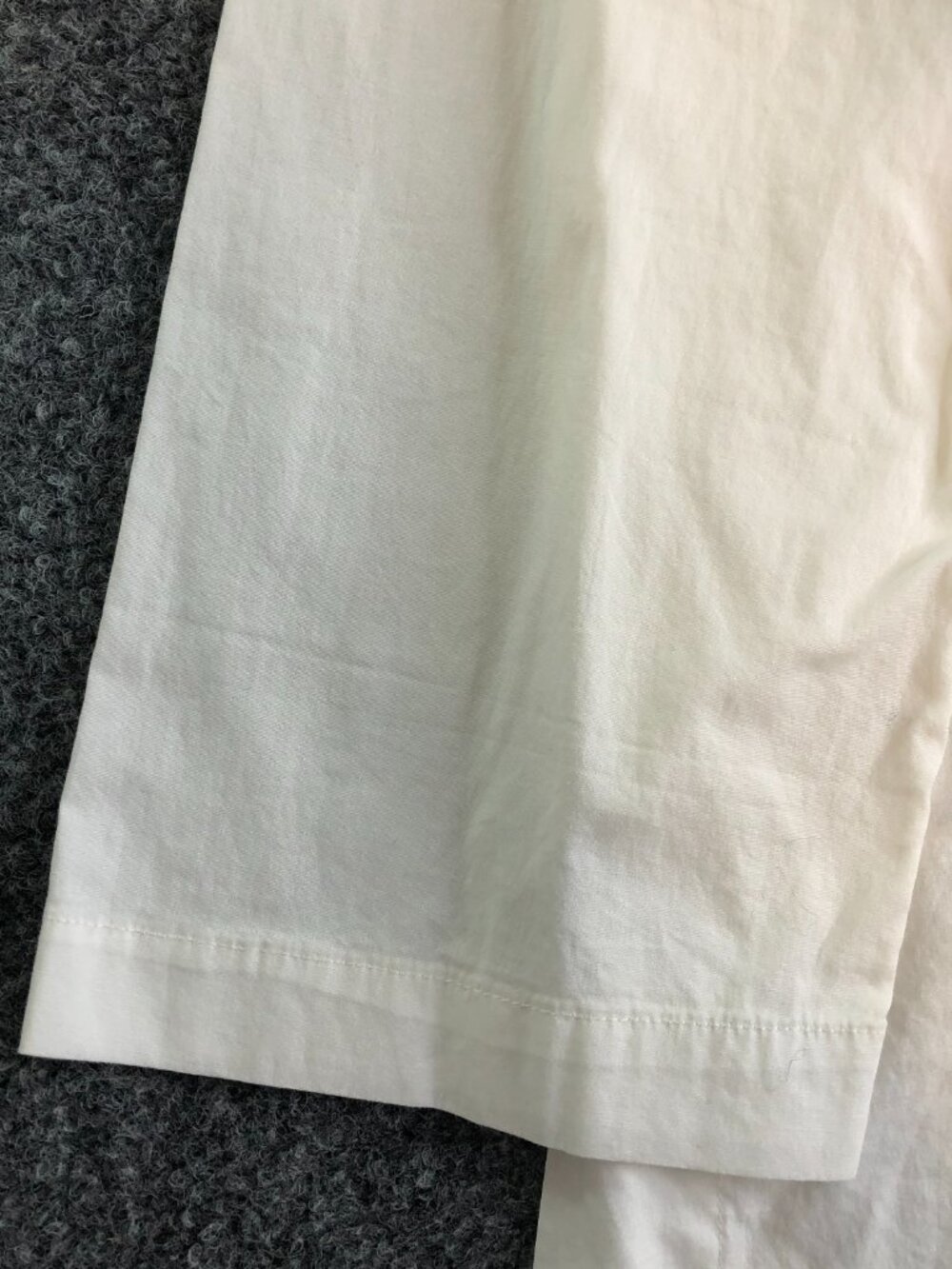 Eileen Fisher Tunic Shirt Womens Medium White Organic Cotton Band Collar Button - Picture 13 of 16